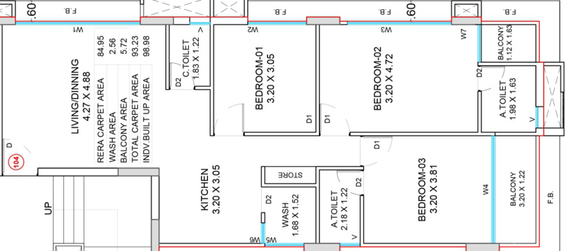 3 BHK Flat in Shree99 Shukan River in Variav, Surat - Image 589883
