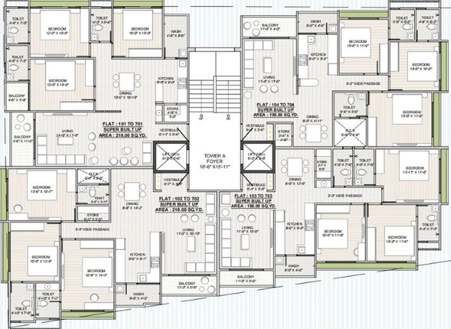 Floor Plan of SP Uday in Paldi, Ahmedabad - Image 73016