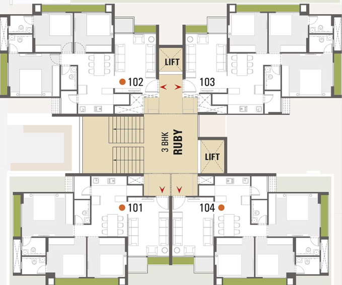 Floor Plan of SP Evans in Bopal, Ahmedabad - Image 72304