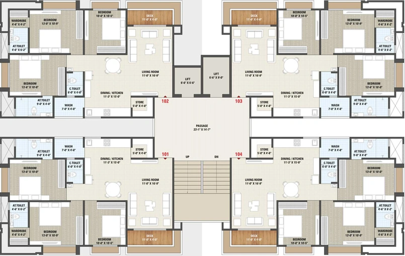Floor Plan of Veer Swastik Hills in Pal, Surat - Image 71504