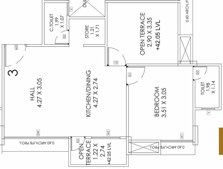 1 BHK Flat in Vaibhav Prince Elegance in Jahangirabad, Surat - Image 587085