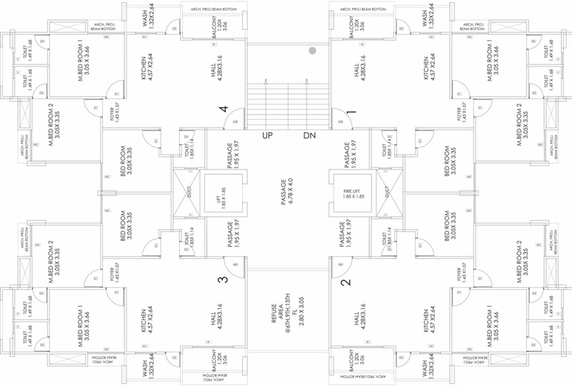 Floor Plan of Vaibhav Prince Elegance in Jahangirabad, Surat - Image 70717