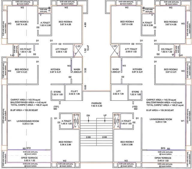 Floor Plan of Globcon Optima in Pal, Surat - Image 71493