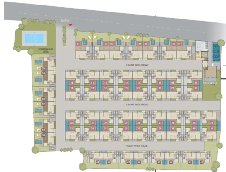 Master Plan of Jala Sanskruti Garden Villas in Chapad, Vadodara - Image 70093