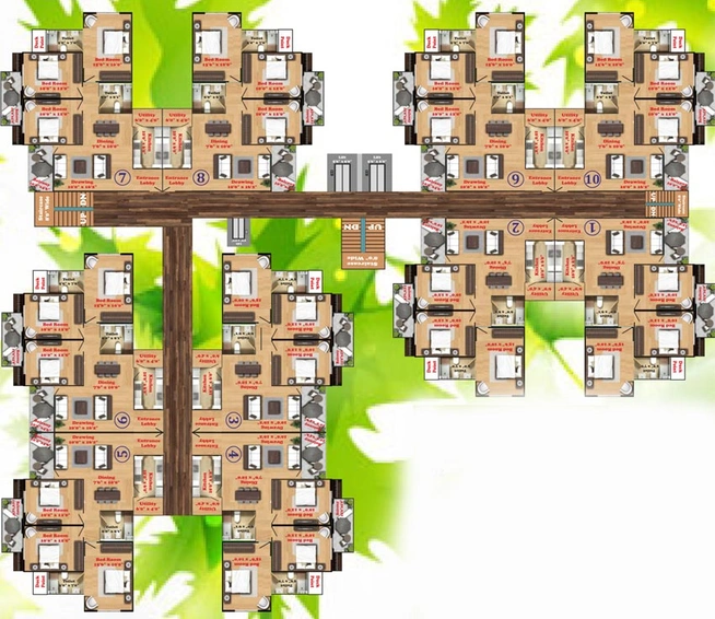 Floor Plan of SLNB Sarvayoni City in Danapur, Patna - Image 74355