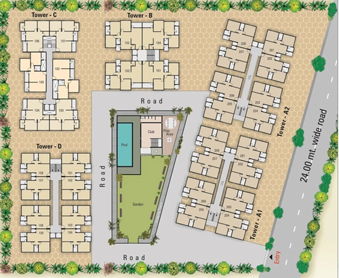 Master Plan of Jala Sanskruti Palmera in Kalali, Vadodara - Image 71016