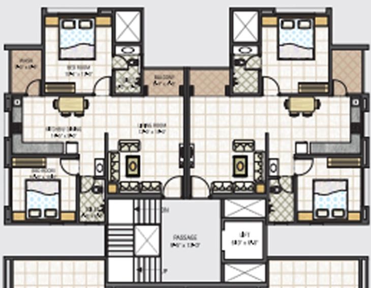 Floor Plan of Jala Sanskruti Prime in Atladara, Vadodara - Image 70635