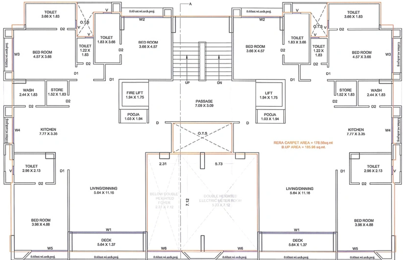 Floor Plan of Globcon Oasis in Adajan, Surat - Image 70582
