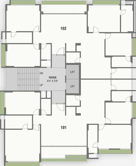 Floor Plan of Swara Sky Ville in Navrangpura, Ahmedabad - Image 73470
