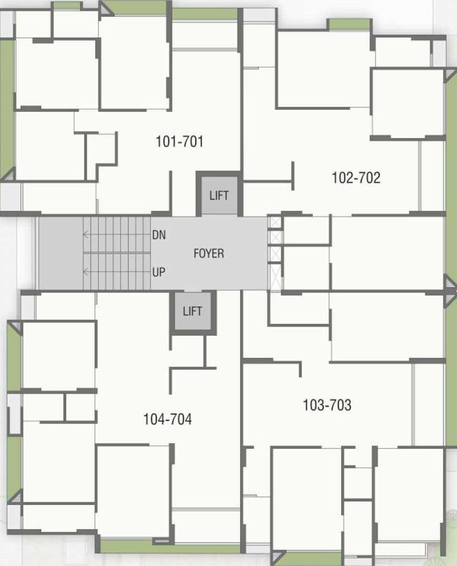 Floor Plan of Swara Skyline in Navrangpura, Ahmedabad - Image 73479