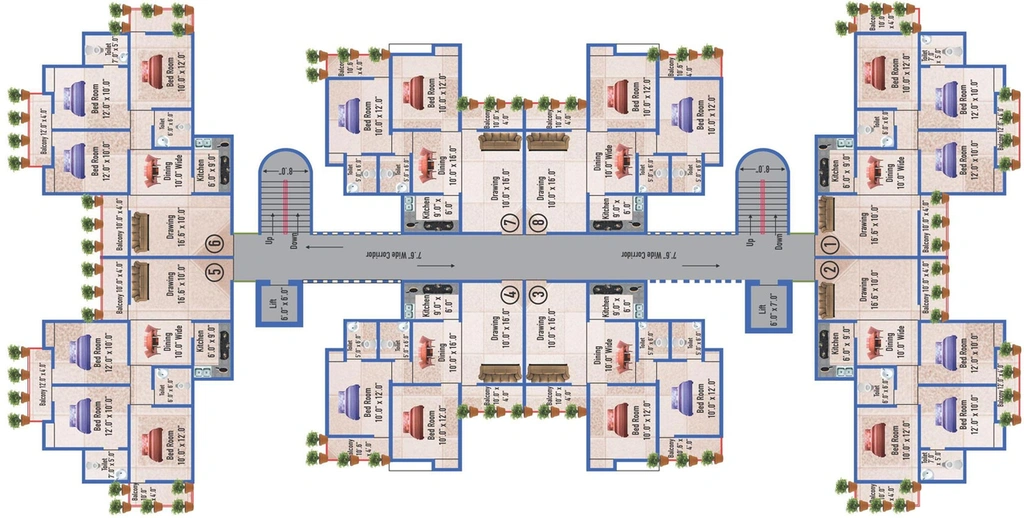 Floor Plan of SCPL Majestic City in Danapur, Patna - Image 74331