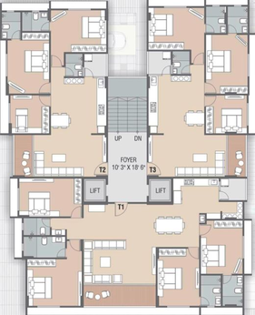 Floor Plan of Swara Skydeck in Navrangpura, Ahmedabad - Image 70115