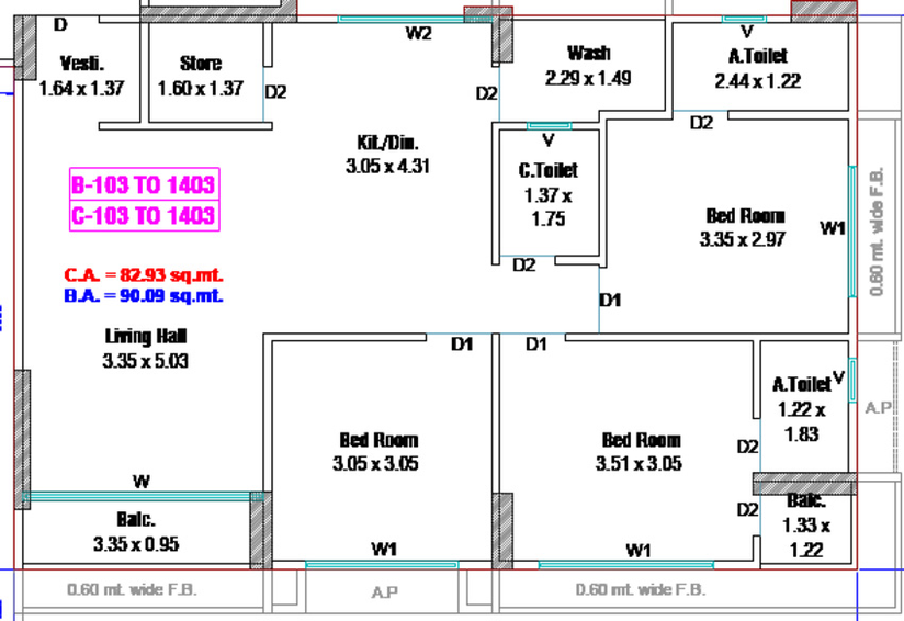 3 BHK Flat in Gokul Tulip Residency in Mota Varachha, Surat - Image 588753