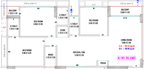 3 BHK Flat in Gokul Tulip Residency in Mota Varachha, Surat - Image 588754