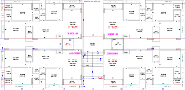 Floor Plan of Gokul Tulip Residency in Mota Varachha, Surat - Image 71459