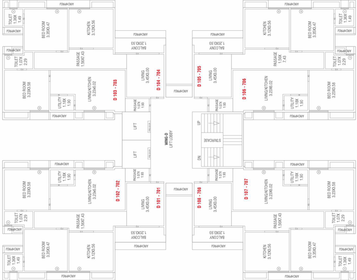 Floor Plan of Kamlesh Ultima Crest in Waghodia Road, Vadodara - Image 103439
