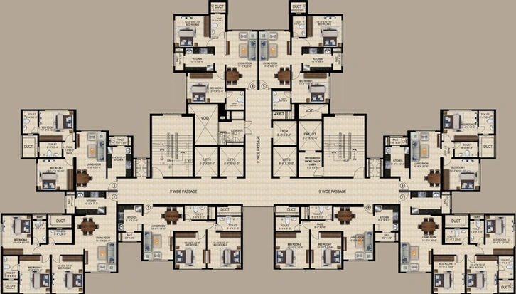 Floor Plan of Ajmera Arham in Malad West, Mumbai - Image 23622