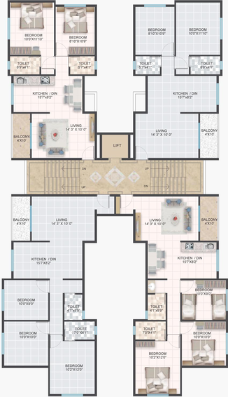 Floor Plan of Roongta Shree Tirumala Aastha in Indira Nagar, Nashik - Image 72047