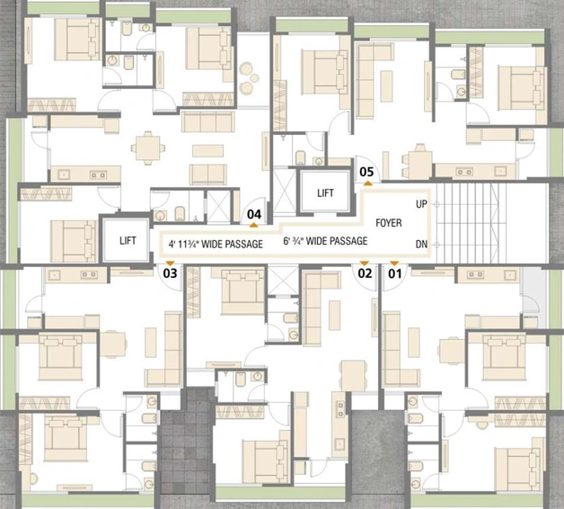 Floor Plan of Swara Samanvay in Ellisbridge, Ahmedabad - Image 70124