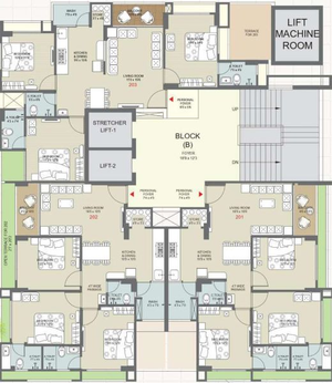 Floor Plan of Swara Nandini Skyview in Vasna, Ahmedabad - Image 70136