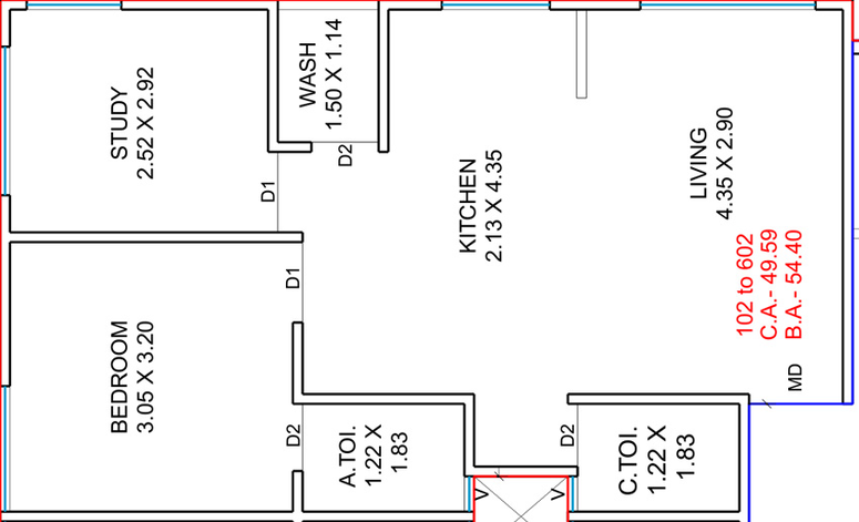 2 BHK Flat in Karmaas Harsham Homes in Palanpur, Surat - Image 589746