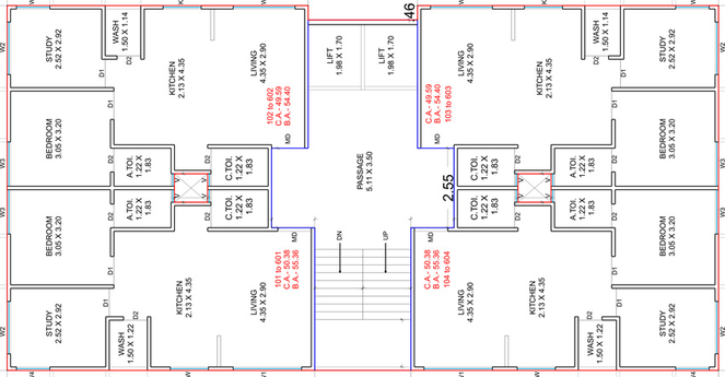 Floor Plan of Karmaas Harsham Homes in Palanpur, Surat - Image 71578