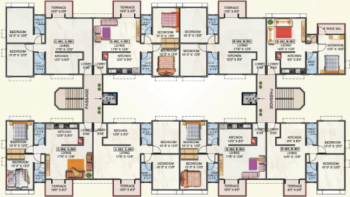 Floor Plan of Talware Springfield in Indira Nagar, Nashik - Image 72054