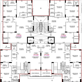 Floor Plan of Aashtha Sky Greens in Shahibaug, Ahmedabad - Image 71898