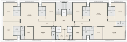 Floor Plan of Green Kalp Residency in Vesu, Surat - Image 71605