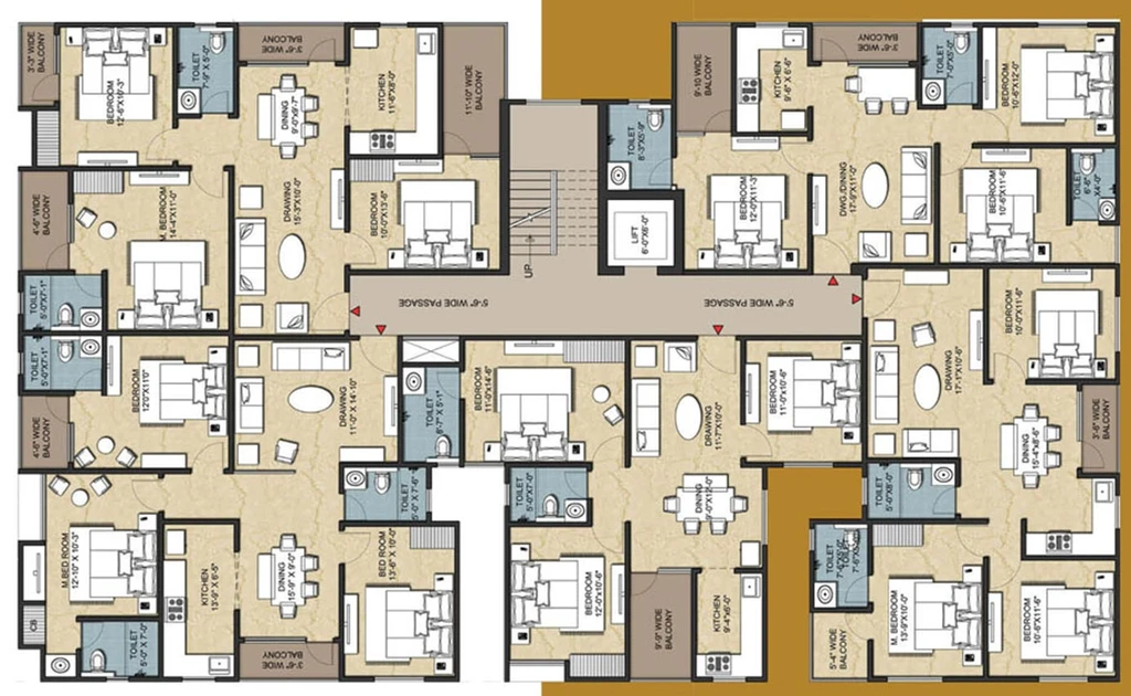 Floor Plan of Bhawani Elite Residency in Kautilya Nagar, Patna - Image 74701
