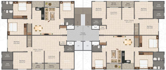 Floor Plan of Petal Aster in Bhayli Road, Vadodara - Image 70153