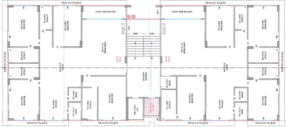 Floor Plan of Bhavya Ambience in Vesu, Surat - Image 70572
