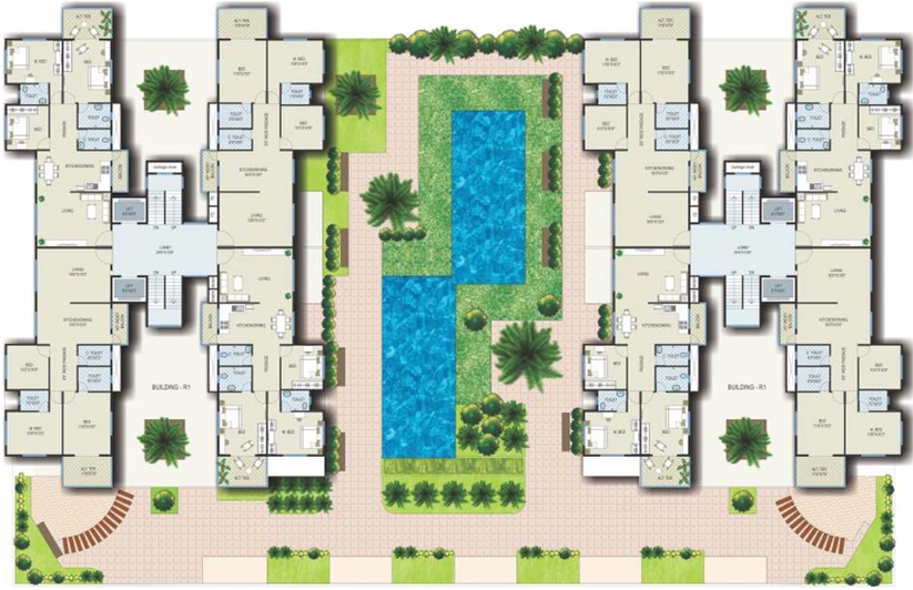 Master Plan of Suyojit One World in Mumbai Naka, Nashik - Image 72169