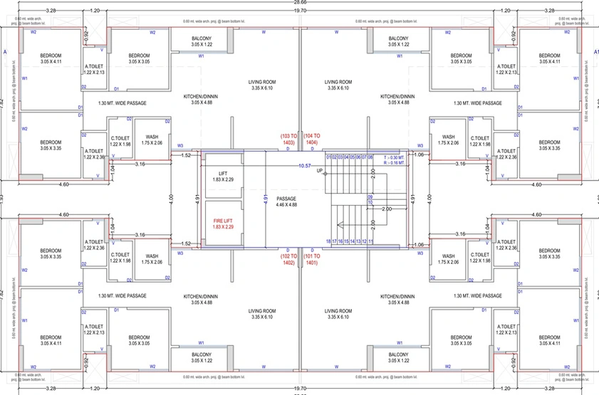 Floor Plan of Pramukh Exotica in Mota Varachha, Surat - Image 70777