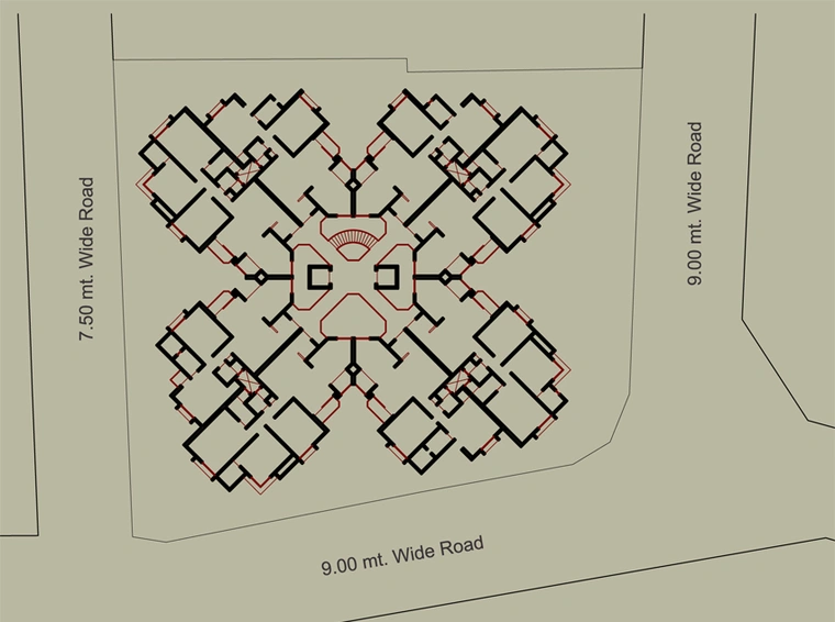 Master Plan of Radhika Residency in Vemali, Vadodara - Image 71121