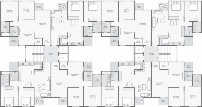 Floor Plan of Sangani Dovedeck in Sayajipura, Vadodara - Image 71374