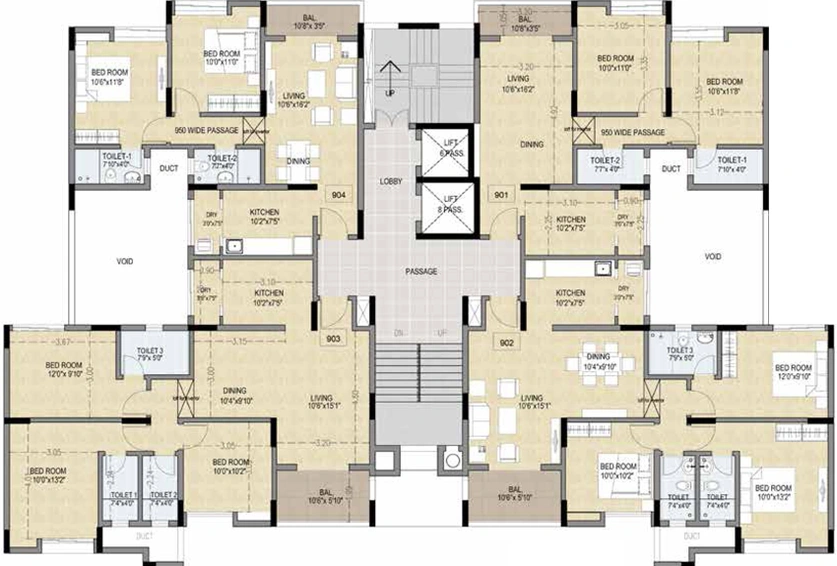 Floor Plan of Vascon Vista Phase 2 in Indira Nagar, Nashik - Image 72075