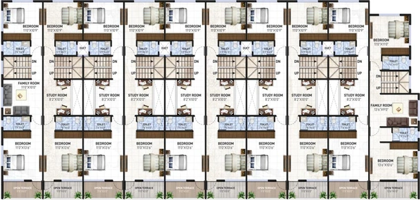 Floor Plan of Vibrant Gopal Park in Pathardi Phata, Nashik - Image 70160
