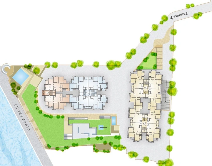 Master Plan of Dharmadev Neelkanth River View in Shahibaug, Ahmedabad - Image 72619