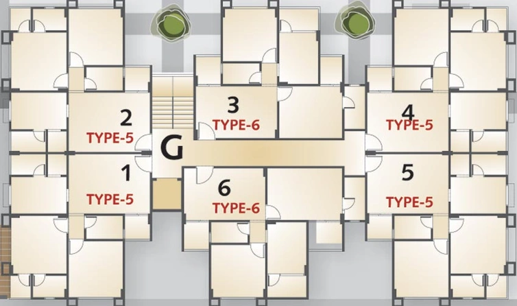 Floor Plan of Dharmadev Swaminarayan Castle 1 in Ranip, Ahmedabad - Image 72610