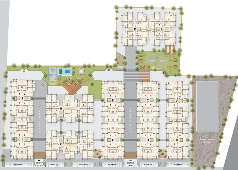 Master Plan of Dharmadev Swaminarayan Castle 1 in Ranip, Ahmedabad - Image 72611