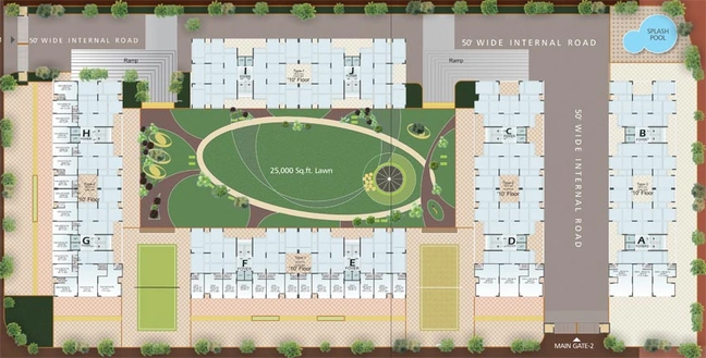 Master Plan of Dharmadev Swaminarayan Park 2 in Vasna, Ahmedabad - Image 72741