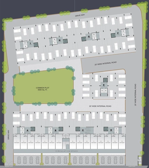 Master Plan of Dharmadev Swaminarayan Park 4 in Vasna, Ahmedabad - Image 73210