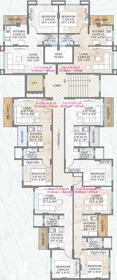 Floor Plan of Shrihari The Roseberry in Pathardi Phata, Nashik - Image 72350