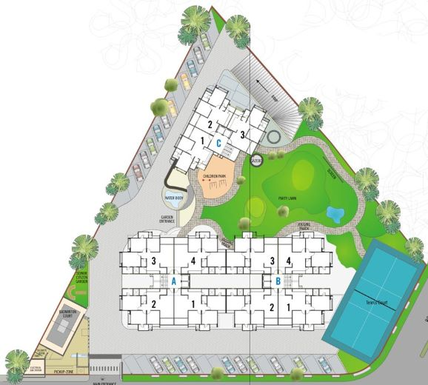 Master Plan of Rushabhdev Sharan Sapphire in Motera, Ahmedabad - Image 71856