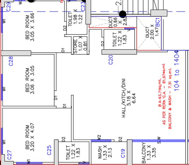 3 BHK Flat in Beacon Saundarya Twin in Variav, Surat - Image 589873