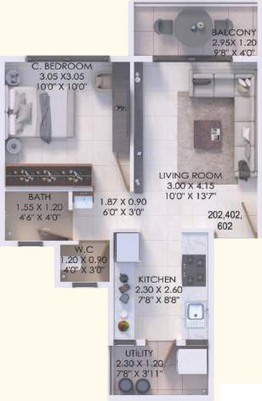 1 BHK Flat in Anandraj Samruddhi Park in Panchavati, Nashik - Image 591214