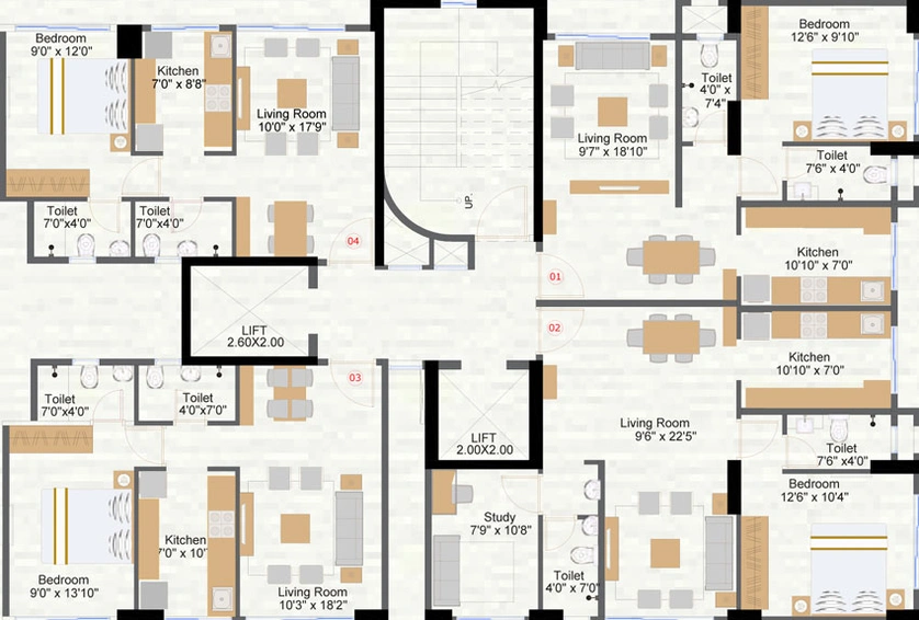 Floor Plan of Naman Premier in Andheri East, Mumbai - Image 23828