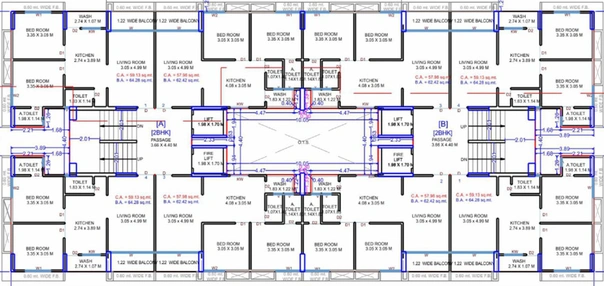 Floor Plan of Om Eden Arcon in Sarthana Jakat Naka, Surat - Image 122400