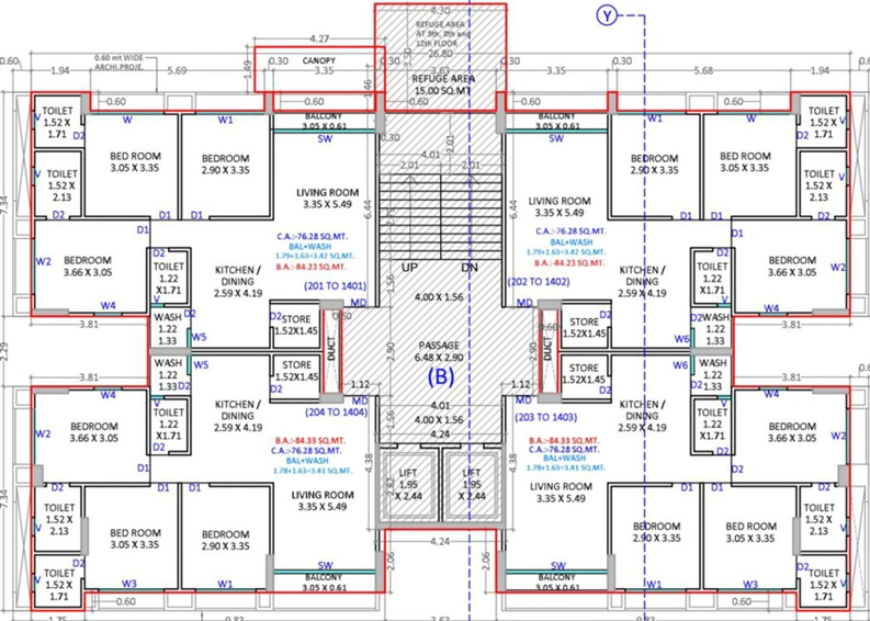 Floor Plan of Jahan Kelly La Maison in Vanakala, Surat - Image 71660